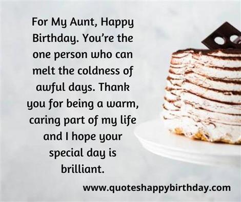For My Aunt, Happy Birthday.